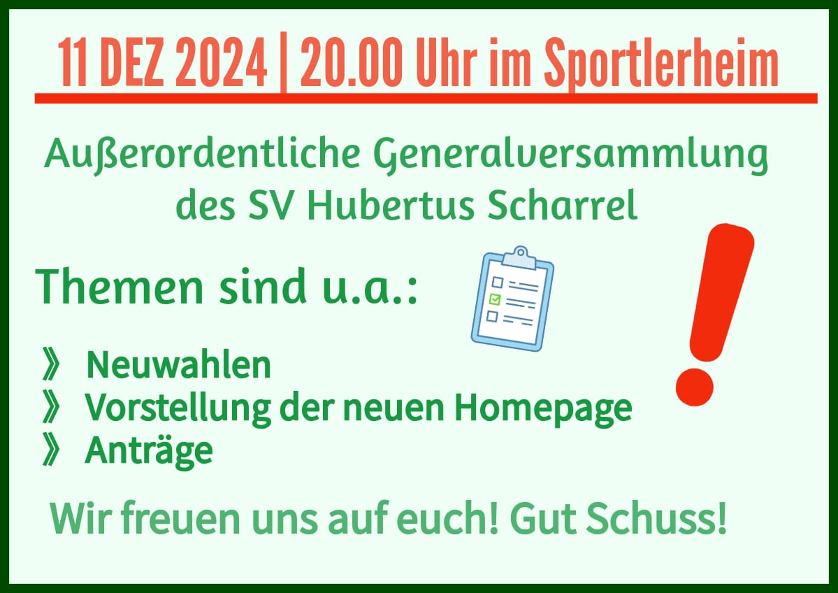 Mehr über den Artikel erfahren Einladung zur außerordentlichen Generalversammlung am 11.12.2024