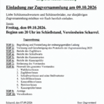 Einladung Zugversammlung Zug II